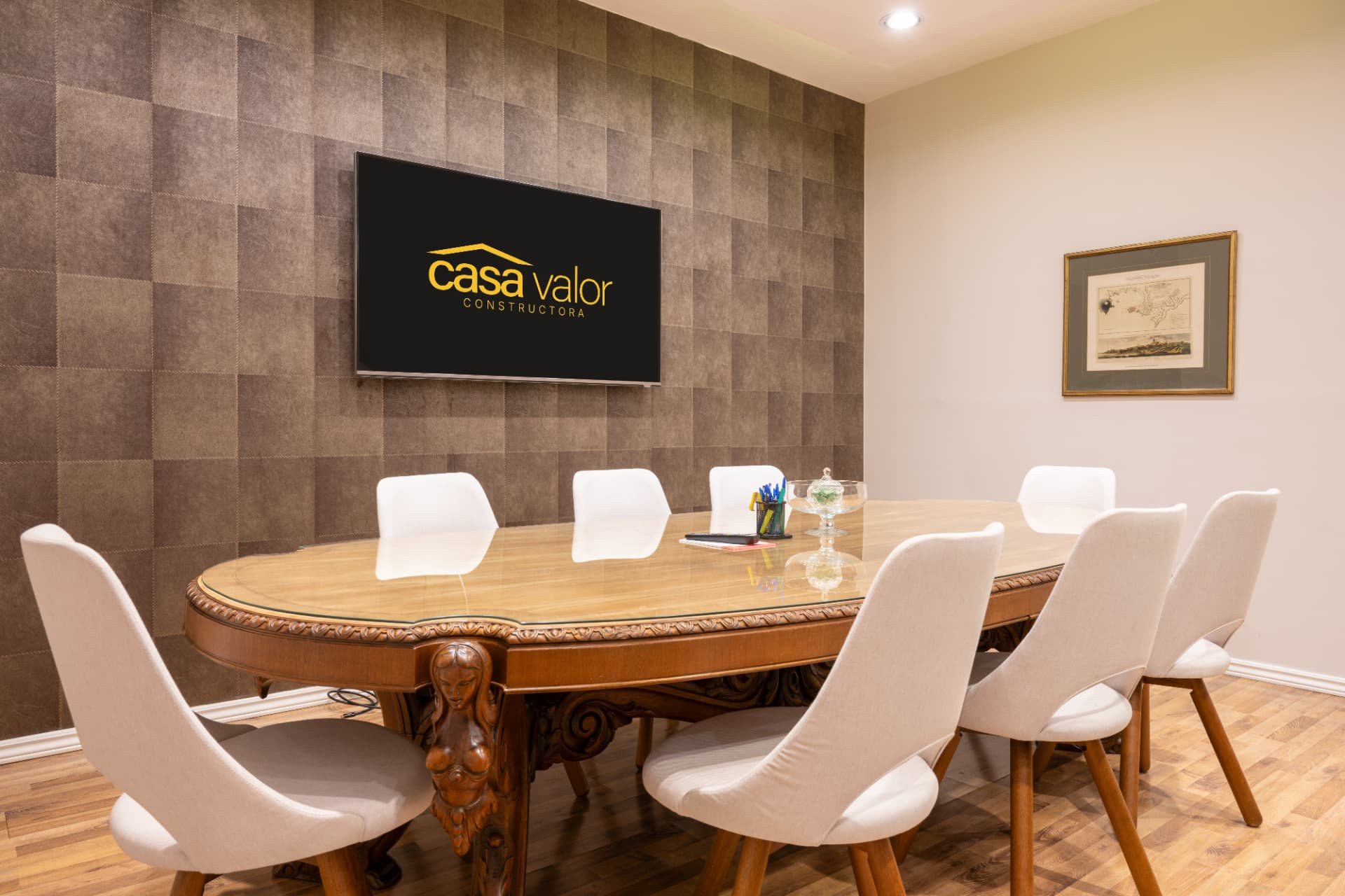 Sala de reuniones de la oficina de Casa Valor en Maldonado
