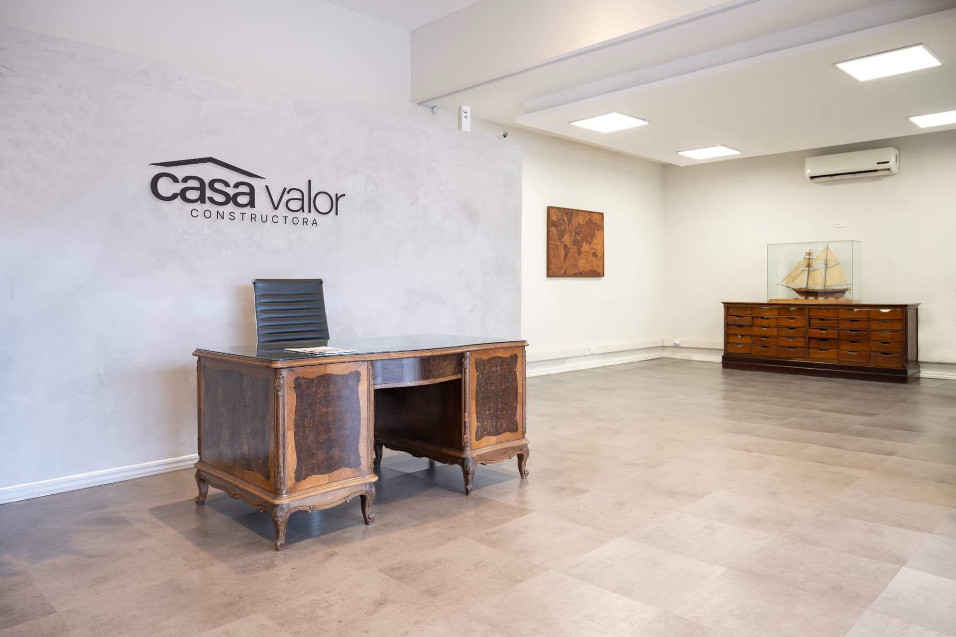 Recepción de la oficina de Casa Valor en Maldonado